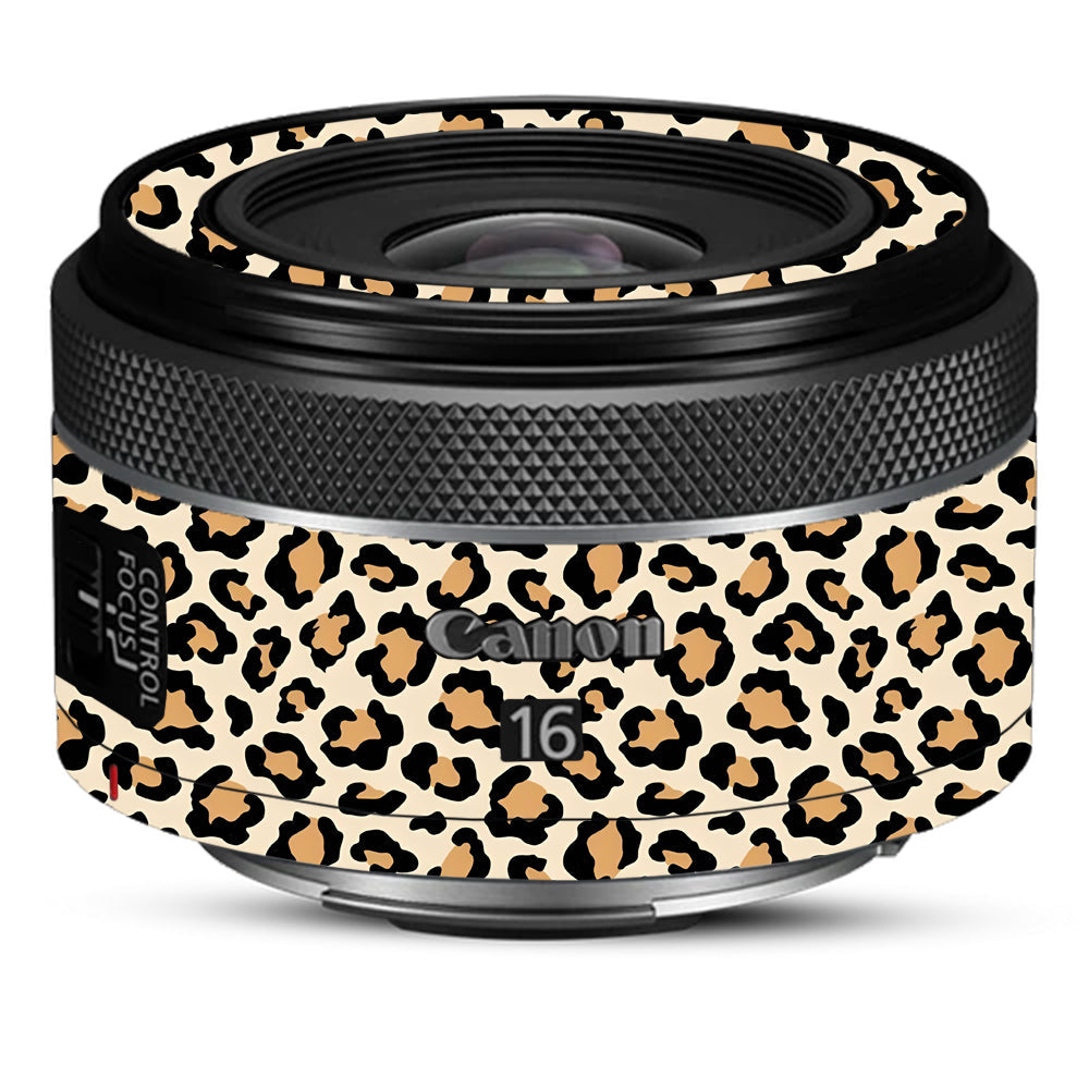 Sandy Leopard Spots Canon RF 16mm f/2.8 STM Camera Lens Skin