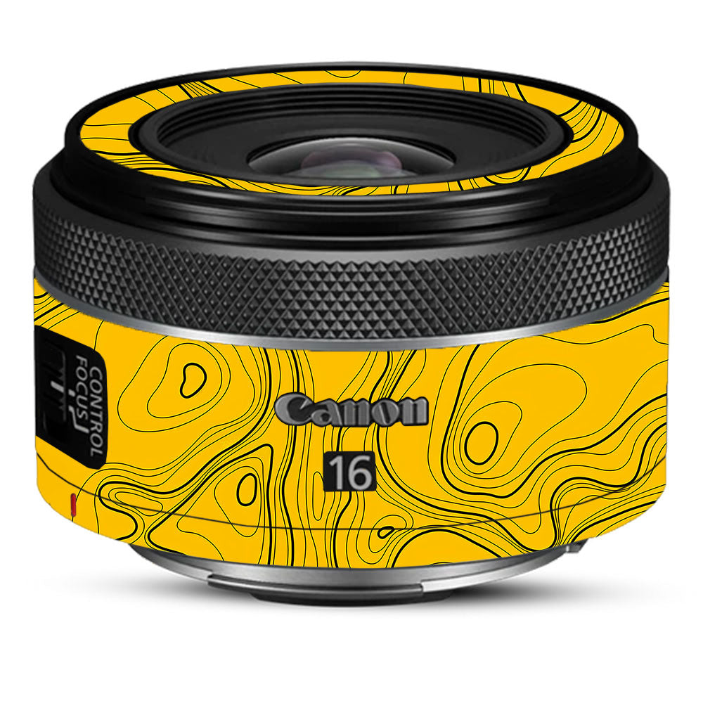 Topographic Map Pattern Canon RF 16mm f/2.8 STM Camera Lens Skin