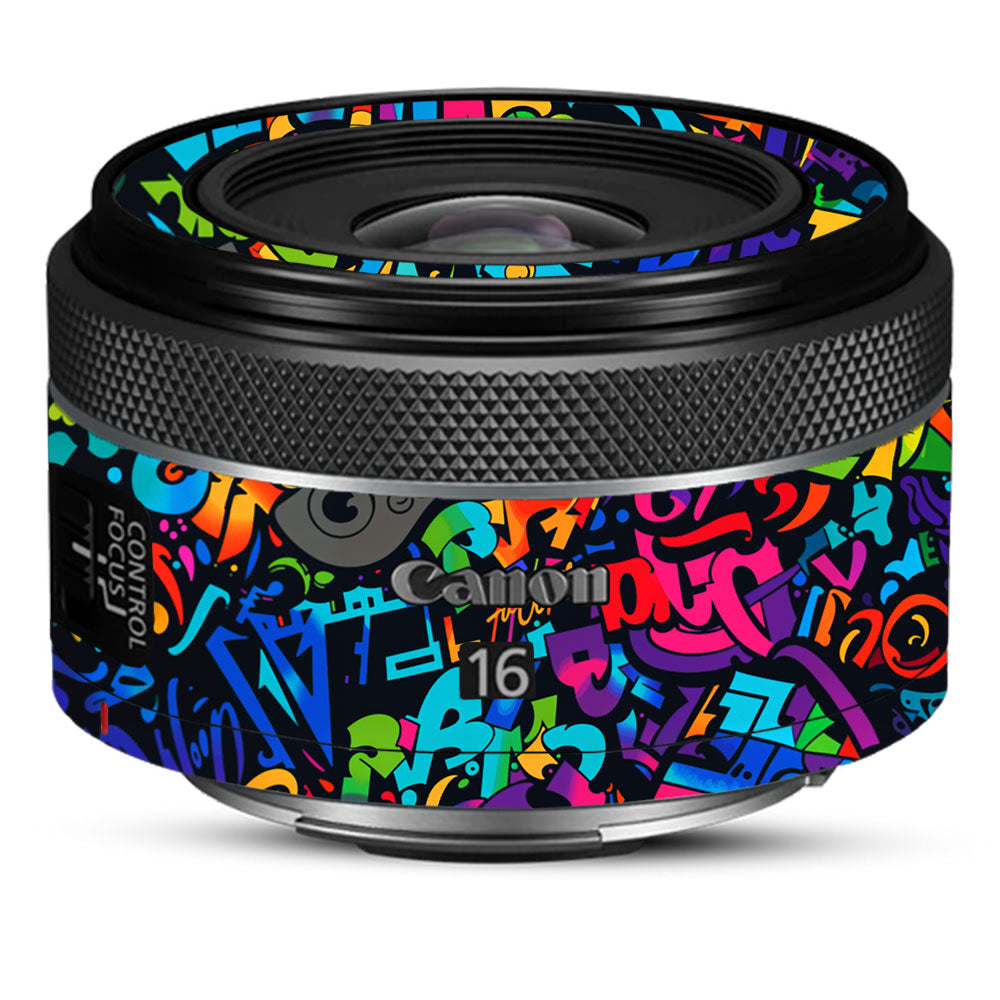 Colorful Urban Street Art Lettering Canon RF 16mm f/2.8 STM Camera Lens Skin