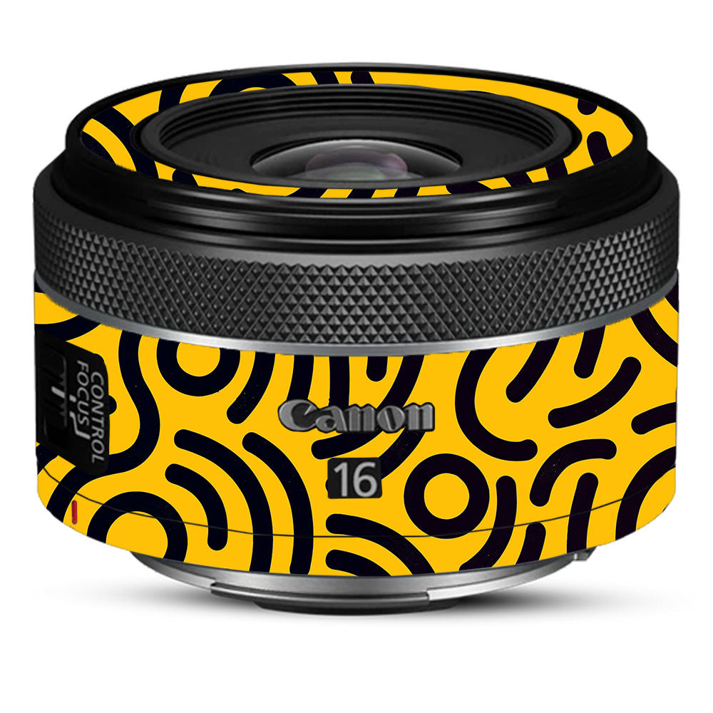 Minimal Yellow Wave Canon RF 16mm f/2.8 STM Camera Lens Skin