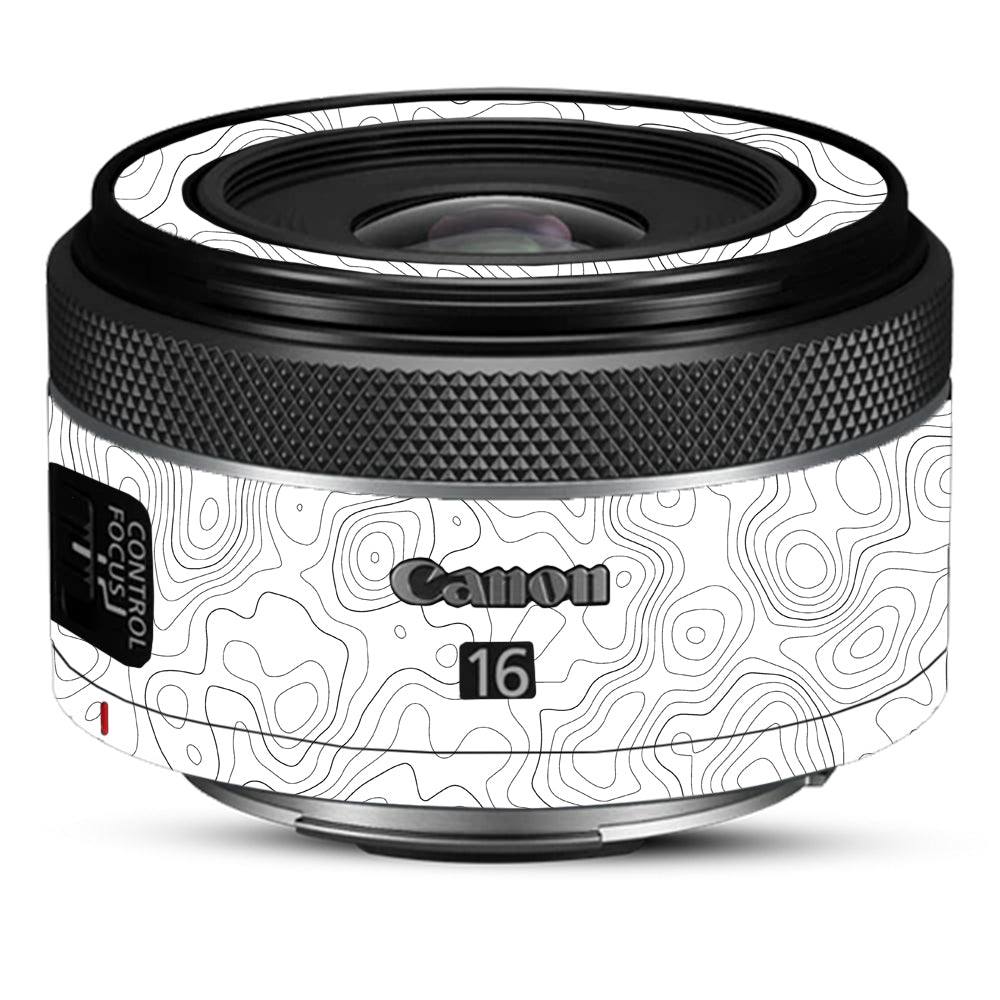 White Contour Design Canon 16mm Camera Lens Skin
