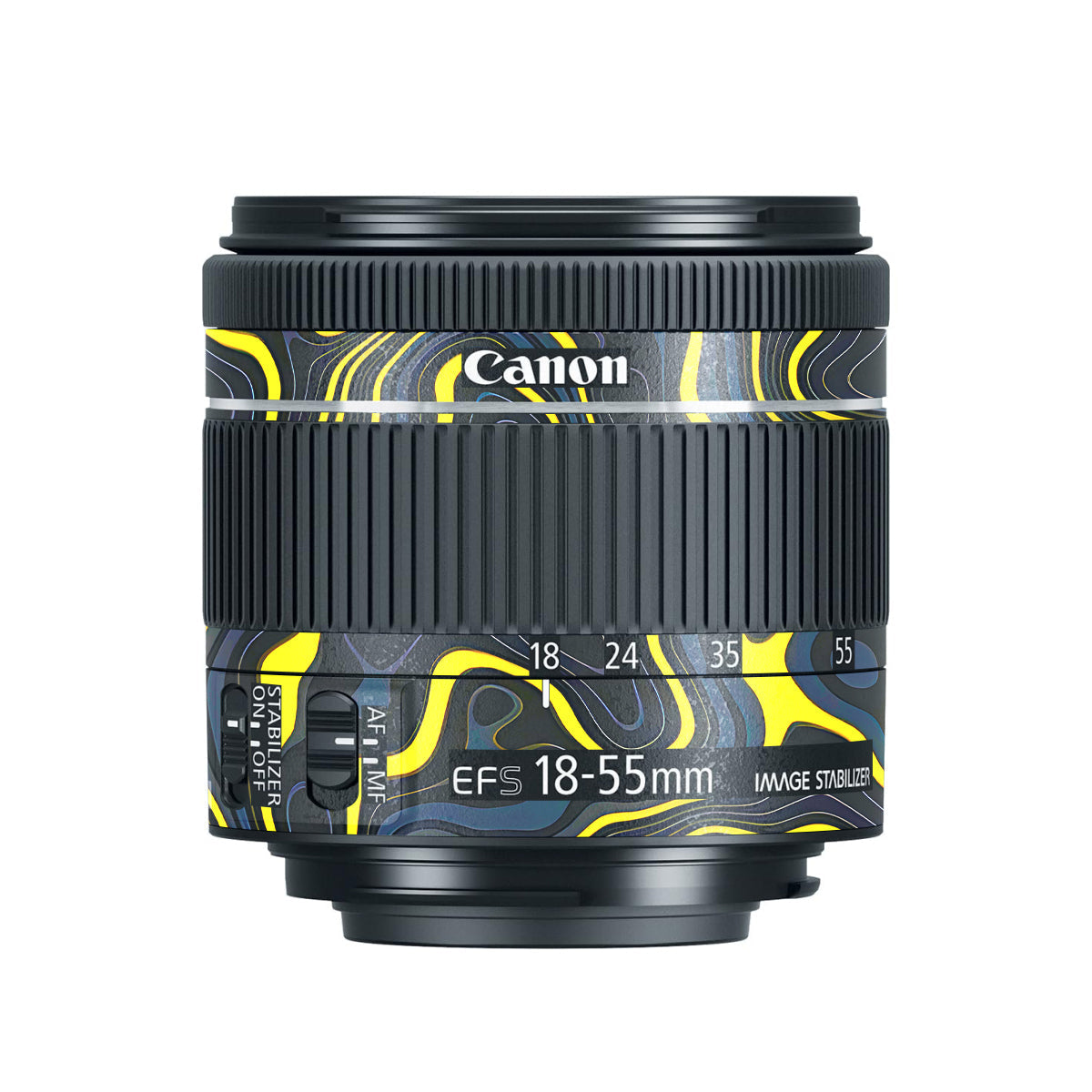 Neon Lava Contours Canon EF-S 18-55mm F/4-5.6 IS STM Camera Lens Skin