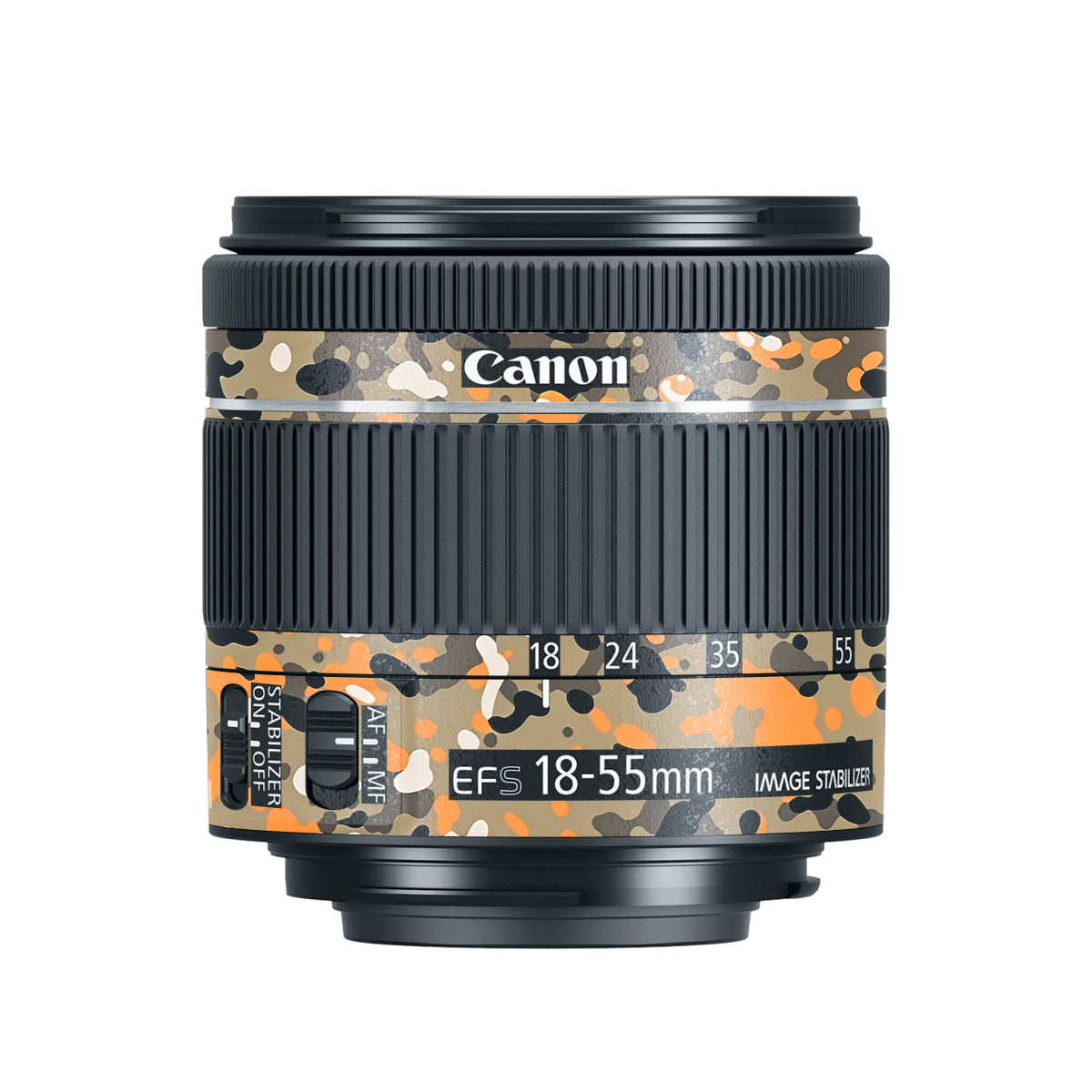 Orange Brown Spot  Canon EF-S 18-55mm F/4-5.6 IS STM Camera Lens Skin