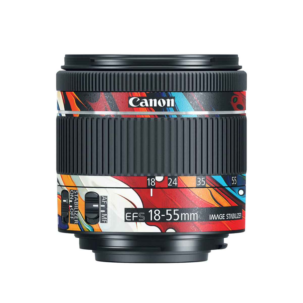 Fire & Ice Flow Canon EF-S 18-55mm F/4-5.6 IS STM Camera Lens Skin