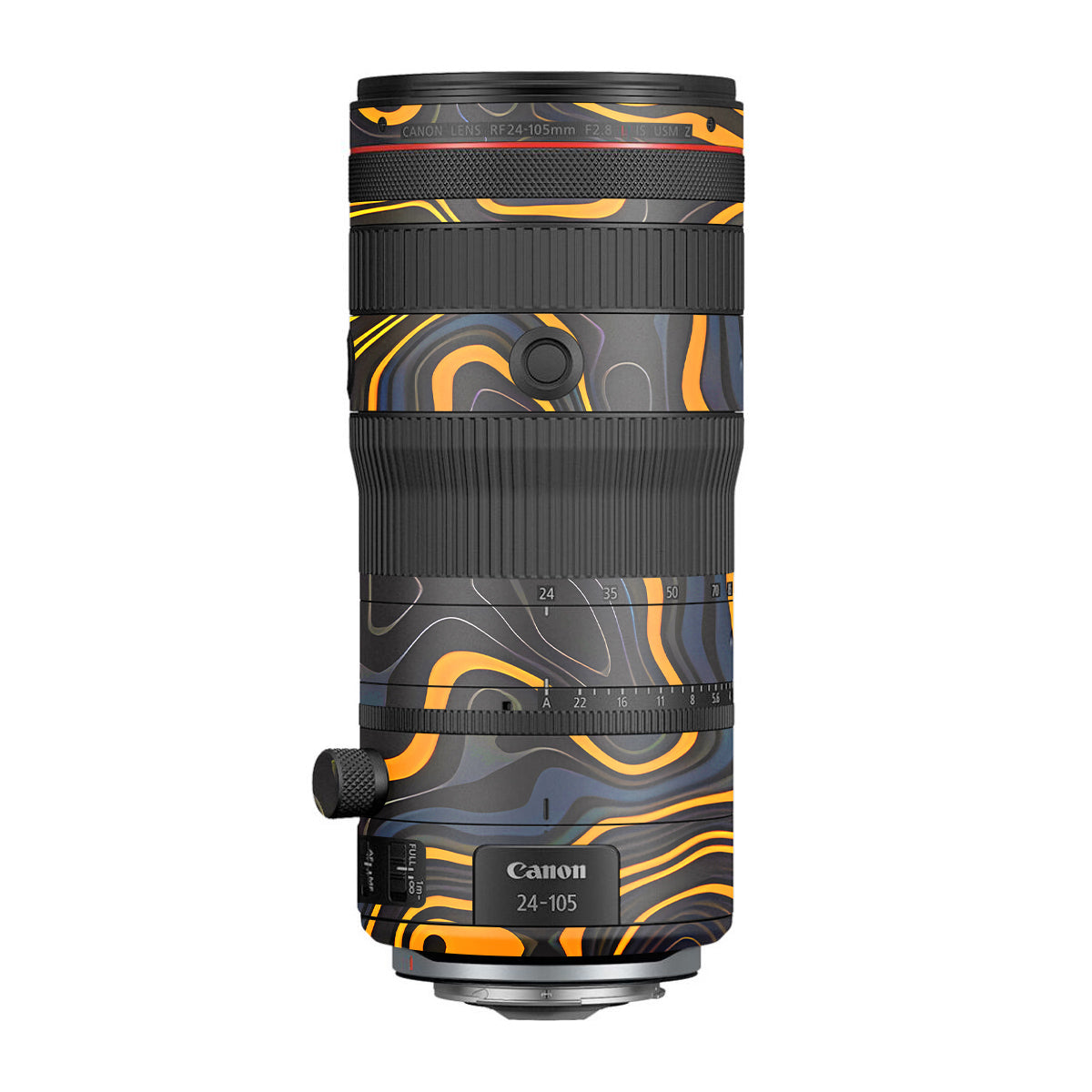 Amber Topographic Waves Canon RF 24-105mm F/2.8 L IS USM Z Camera Lens Skin