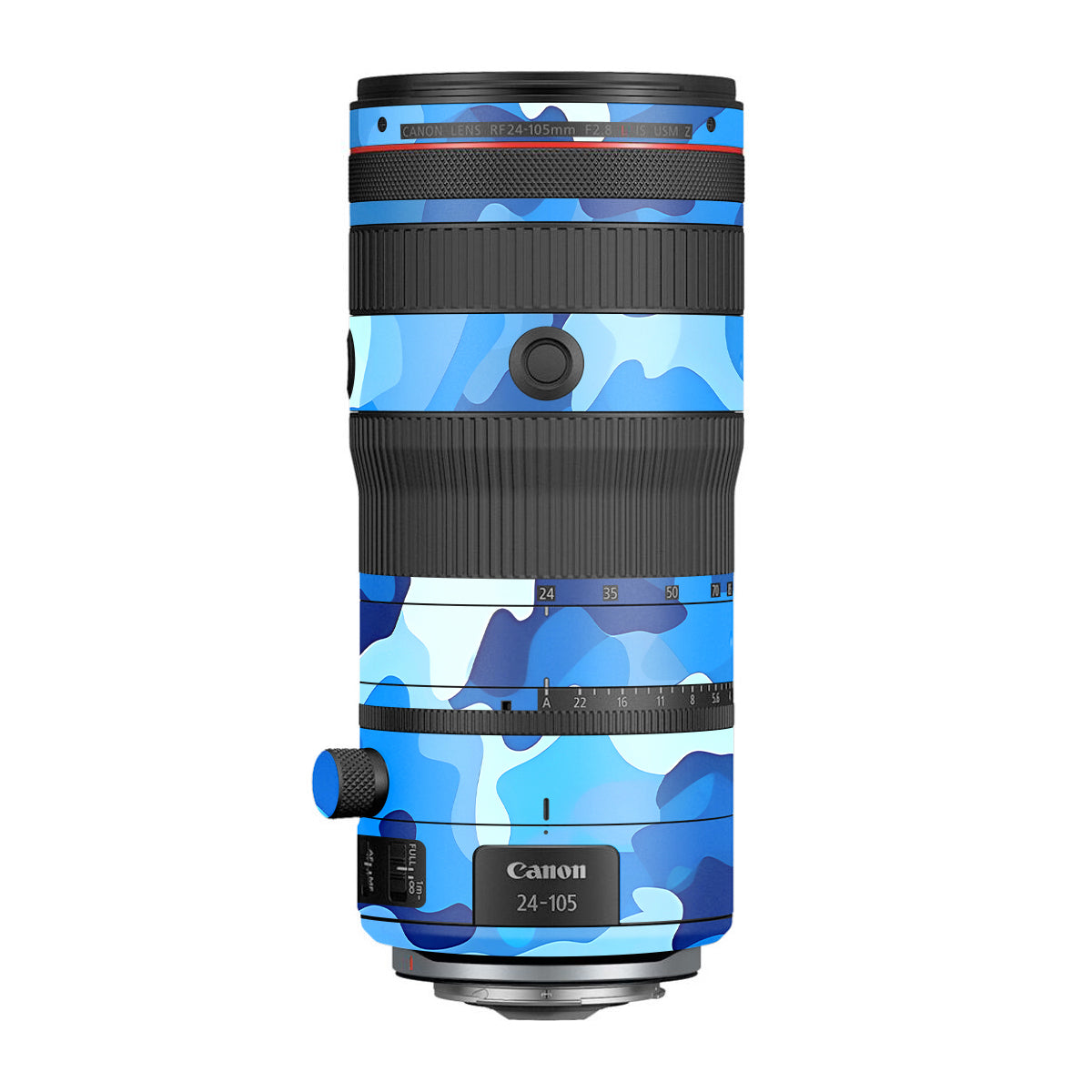 Arctic Blue Camo Pattern Canon RF 24-105mm F/2.8 L IS USM Z Camera Lens Skin
