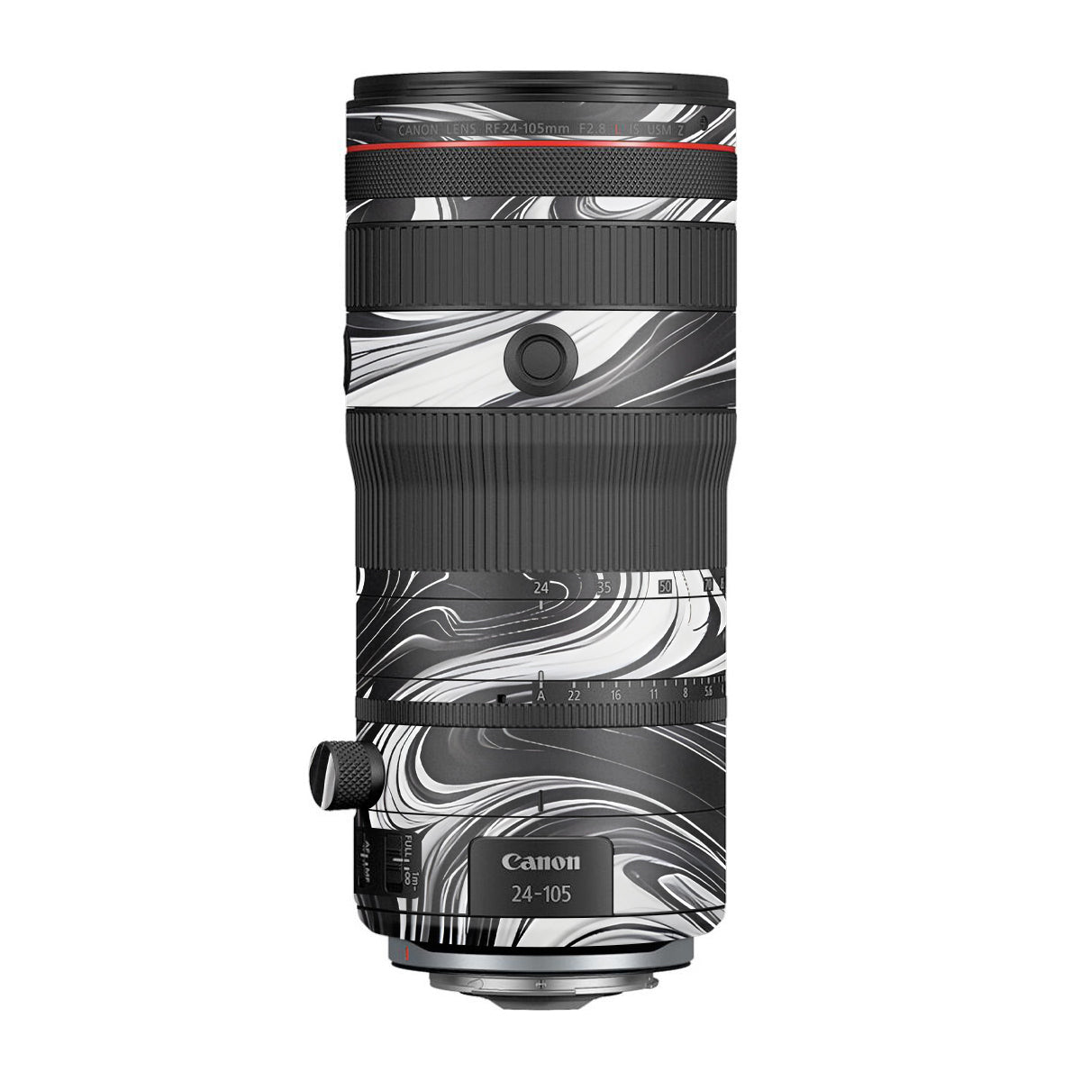 Black and White Marble Canon RF 24-105mm F/2.8 L IS USM Z Camera Lens Skin