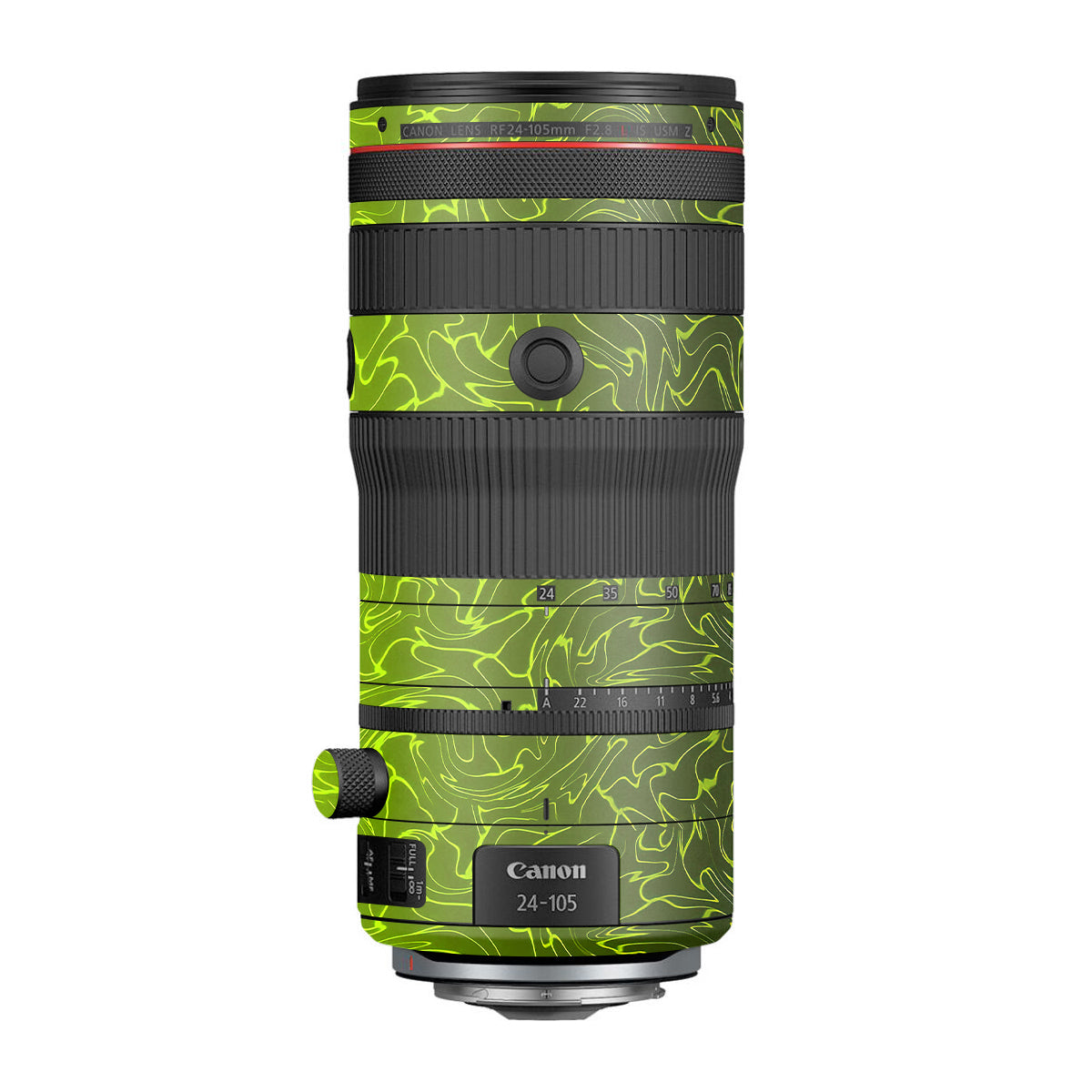 Lime Yellow to Black Gradient Canon RF 24-105mm F/2.8 L IS USM Z Camera Lens Skin