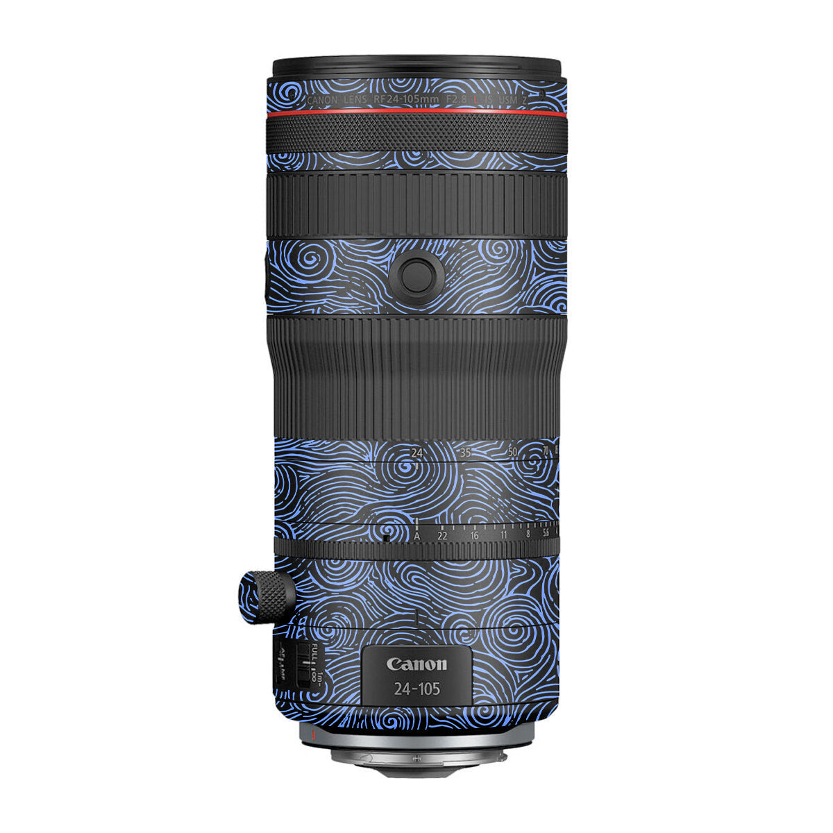 Blue Spirals Canon RF 24-105mm F/2.8 L IS USM Z Camera Lens Skin