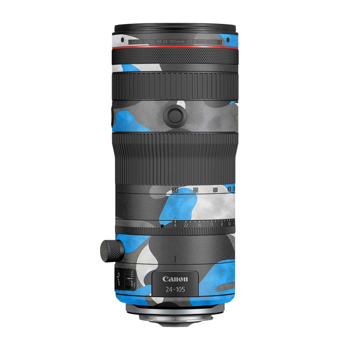 Blue Grey Camo Canon RF 24-105mm F/2.8 L IS USM Z Camera Lens Skin