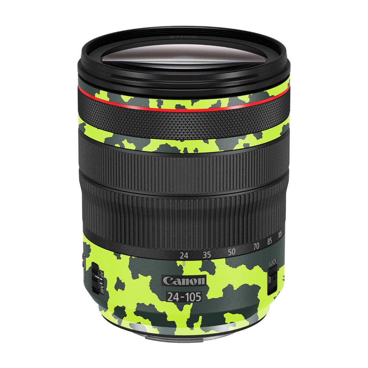 Neon Green Splatter Canon EF 24-105mm F/4 L IS Macro USM Camera Lens Skin