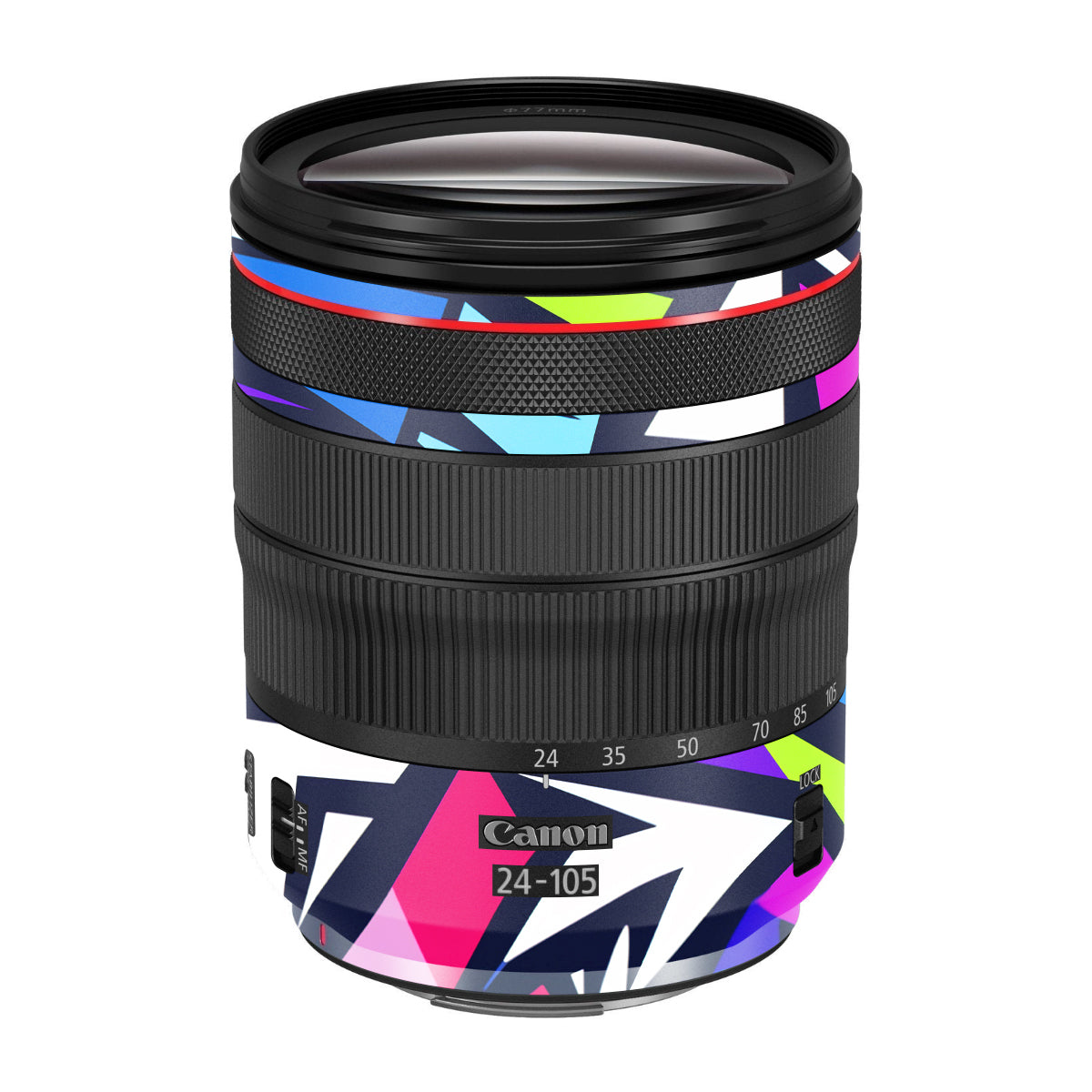 Bold Geometric Pop Canon EF 24-105mm F/4 L IS Macro USM Camera Lens Skin