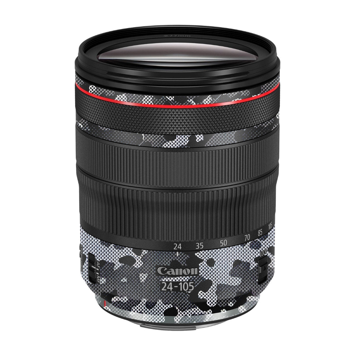 Stealth Grey Camo Canon RF 24-105mm F/4 Camera Lens Skin