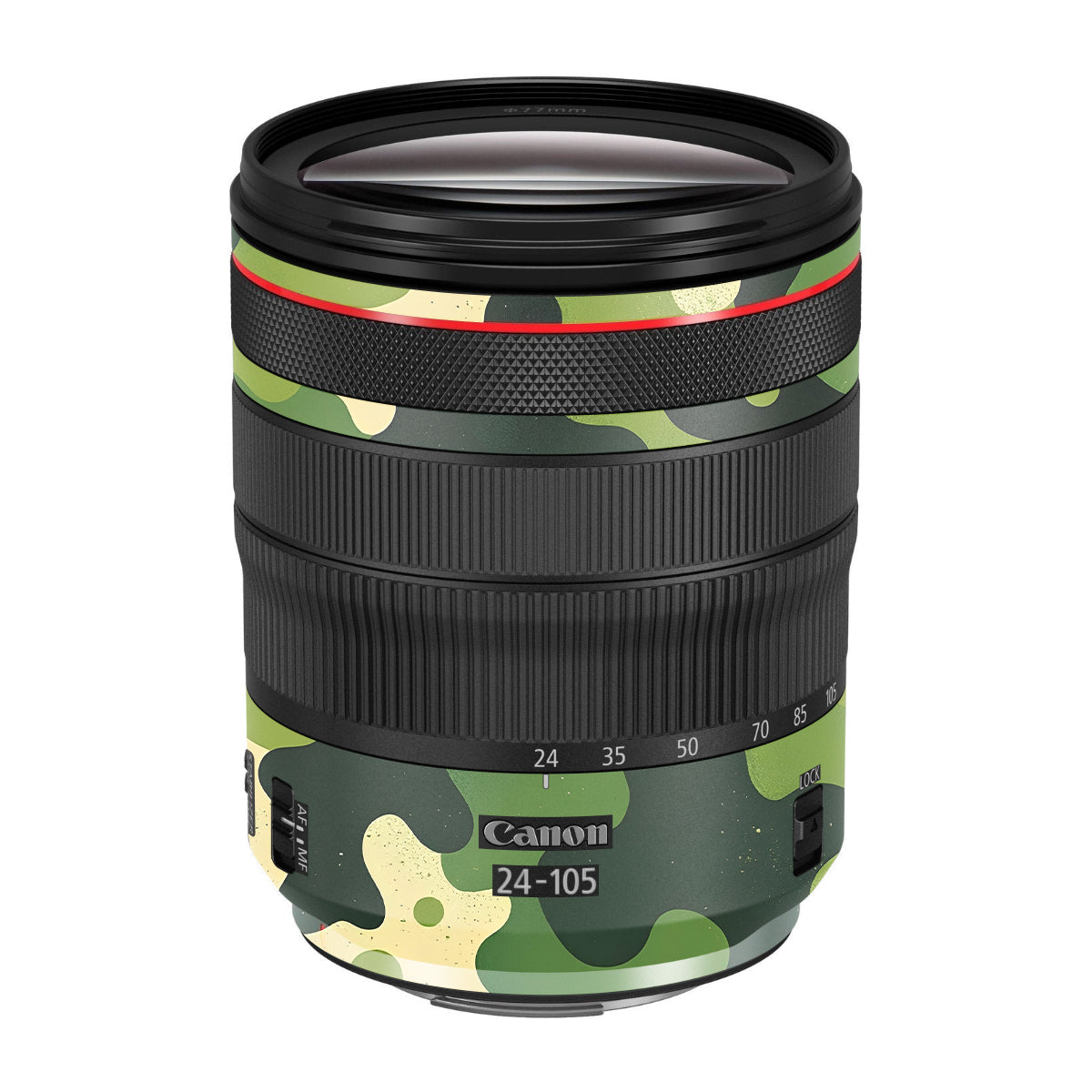 Camouflage Pattern Canon RF 24-105mm F/4 Camera Lens Skin