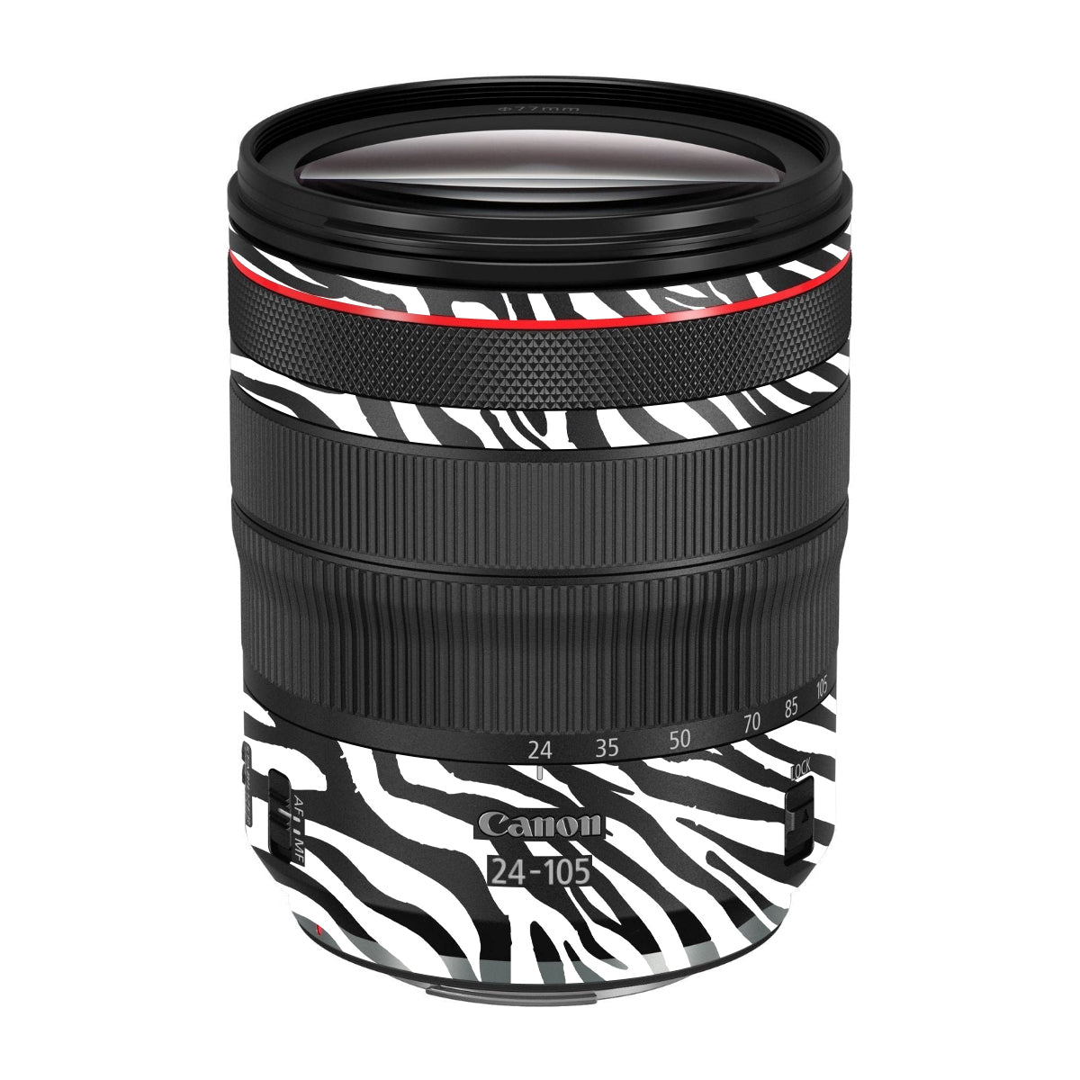 Classic Zebra Stripes Canon RF 24-105mm F/4 Camera Lens Skin