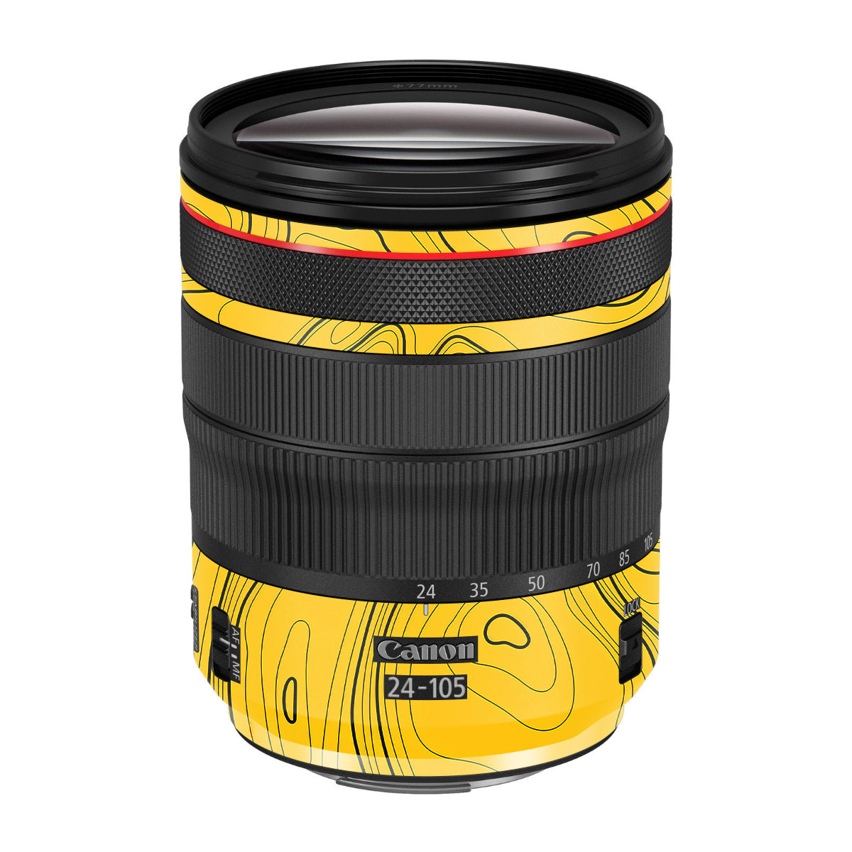 Topographic Map Pattern Canon RF 24-105mm F/4 Camera Lens Skin