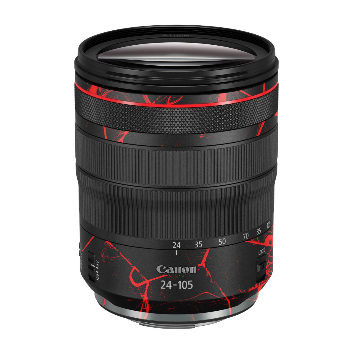 Red Neural Grid Canon RF 24-105mm F/4 Camera Lens Skin