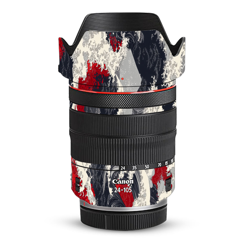 Abstract Waves Canon RF 24–105mm f/4L IS USM Camera Lens Skin