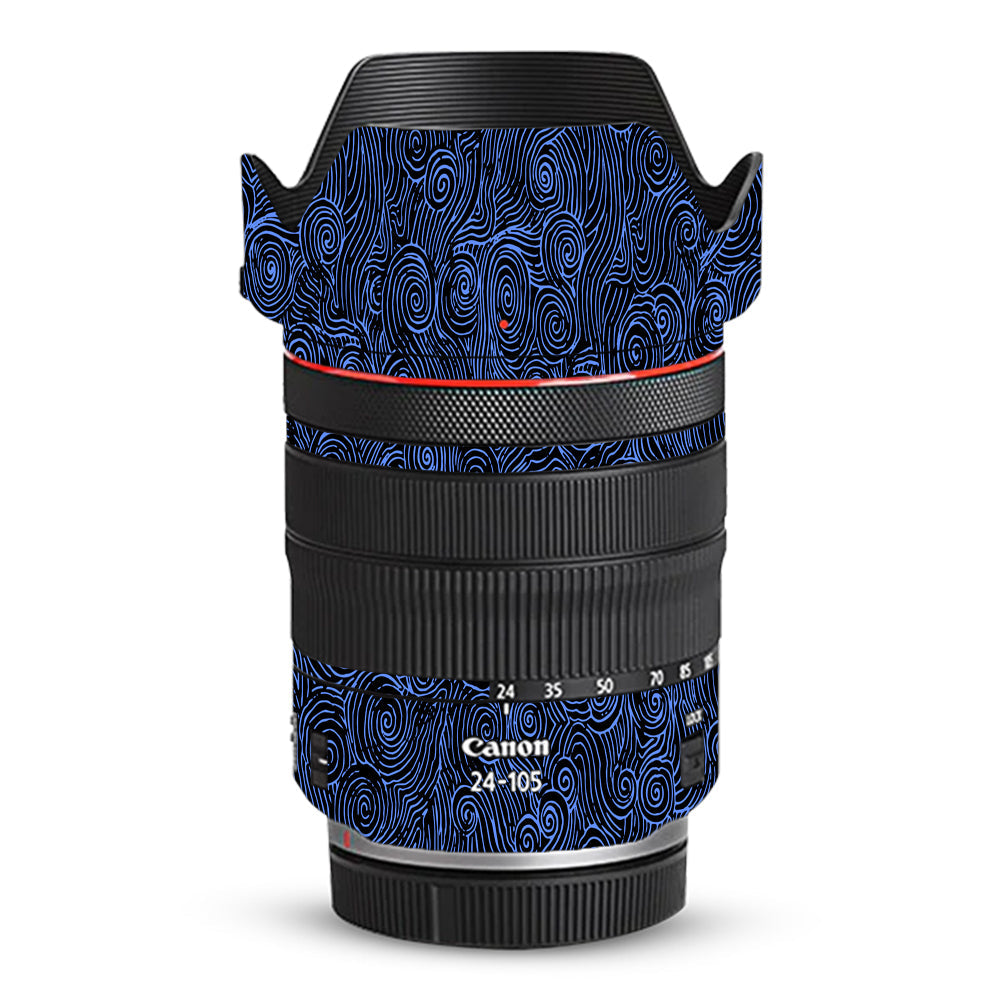 Blue Spirals Canon RF 24–105mm f/4L IS USM Camera Lens Skin