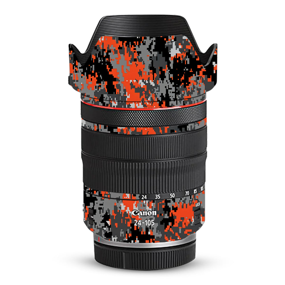 Inferno Pixel Canon 24-105mm Camera Lens Skin