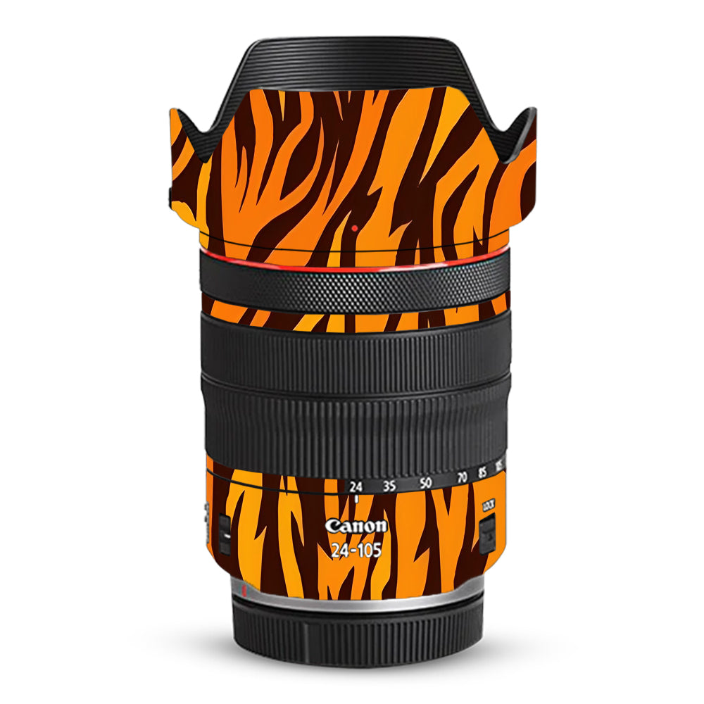Wild Tiger Stripes Canon RF 24–105mm f/4L IS USM Camera Lens Skin