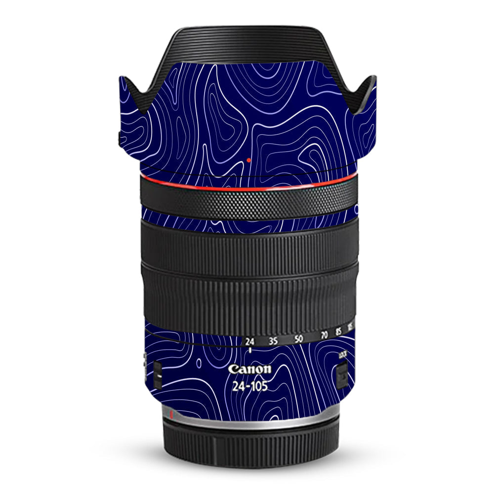 Deep Blue Contour Canon RF 24–105mm f/4L IS USM Camera Lens Skin
