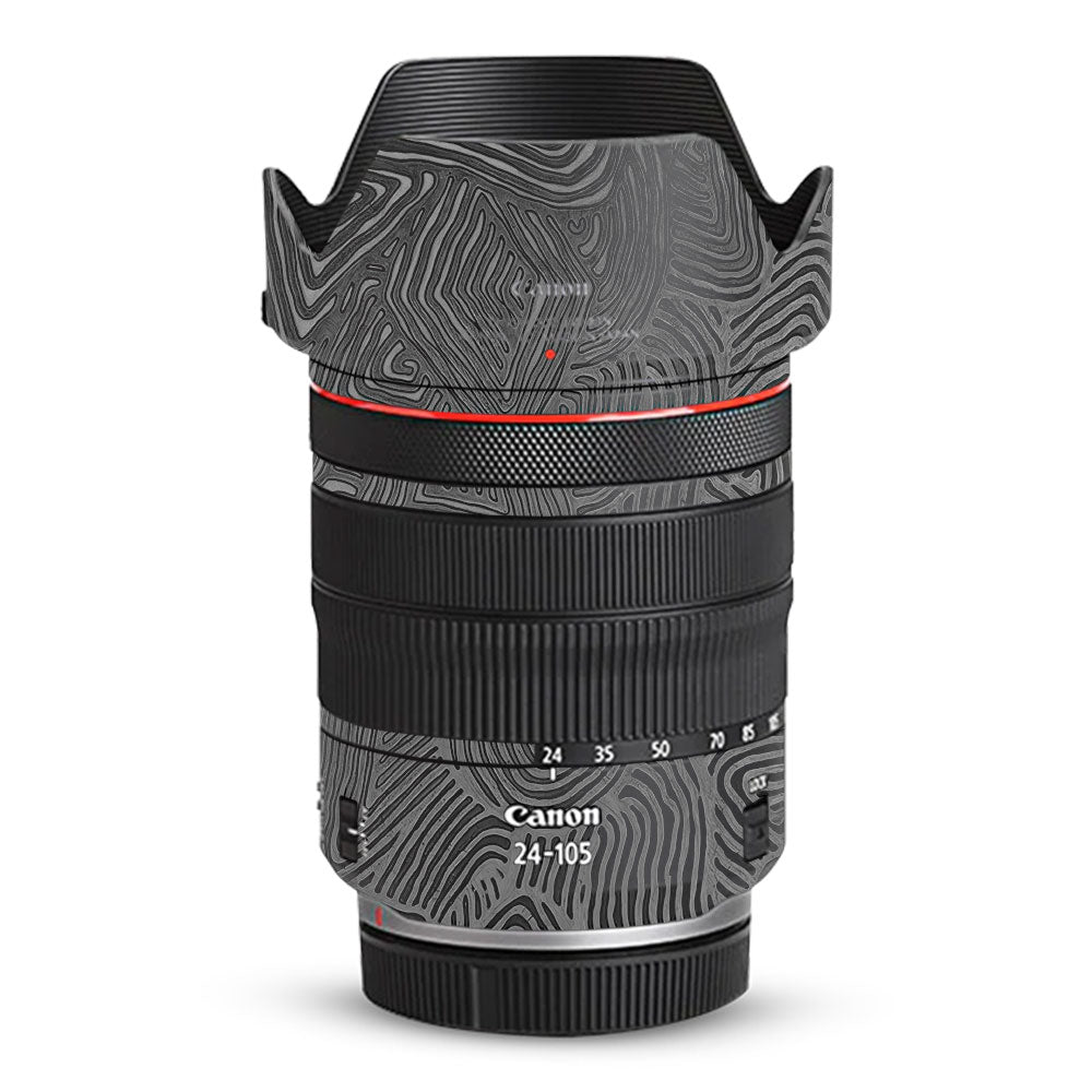 Monochrome Line Maze Canon RF 24–105mm f/4L IS USM Camera Lens Skin