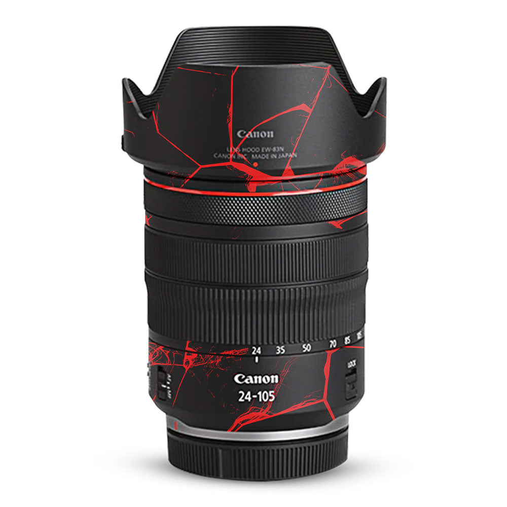 Red Neural Grid Canon RF 24–105mm f/4L IS USM Camera Lens Skin