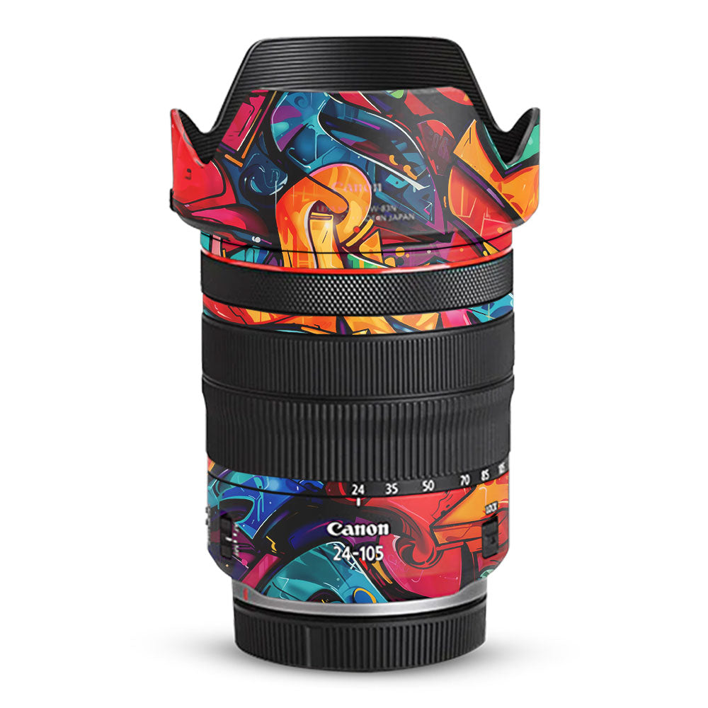 Urban Graffiti Explosion Canon RF 24–105mm f/4L IS USM Camera Lens Skin