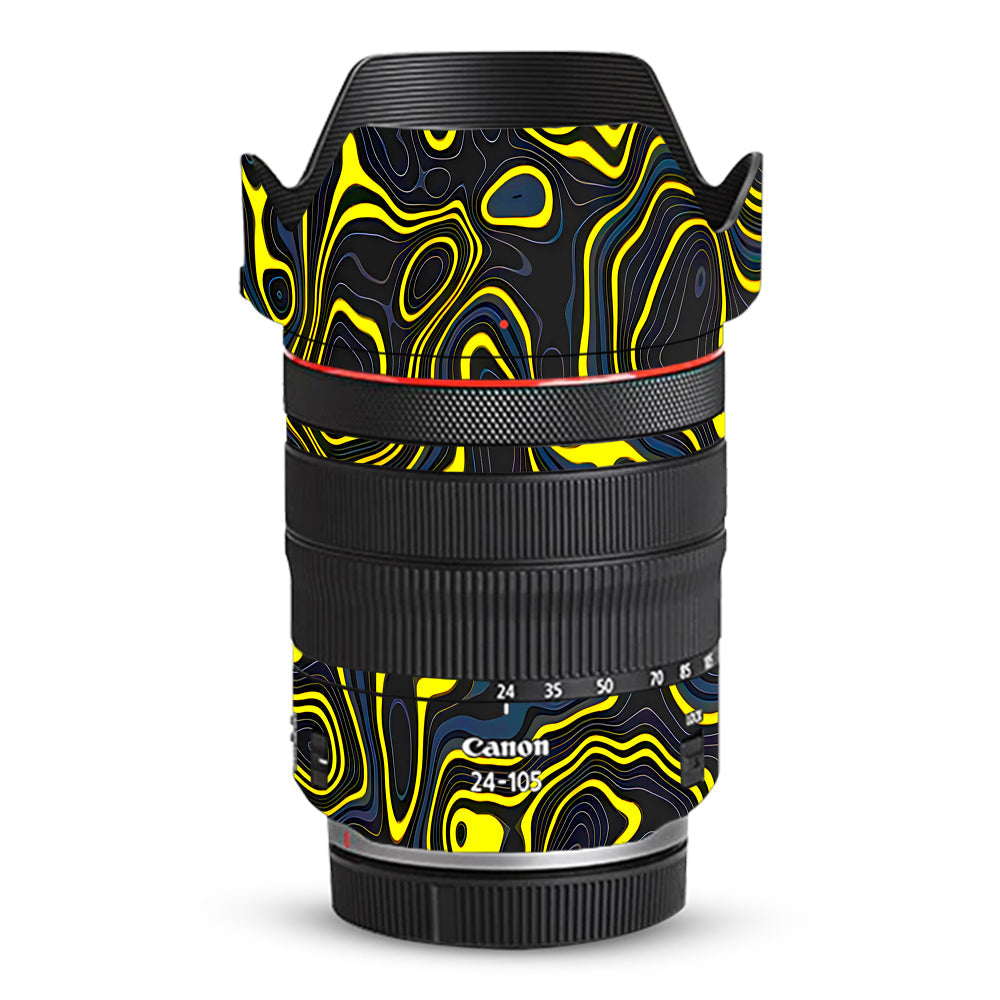 Neon Lava Contours Canon RF 24–105mm f/4L IS USM Camera Lens Skin