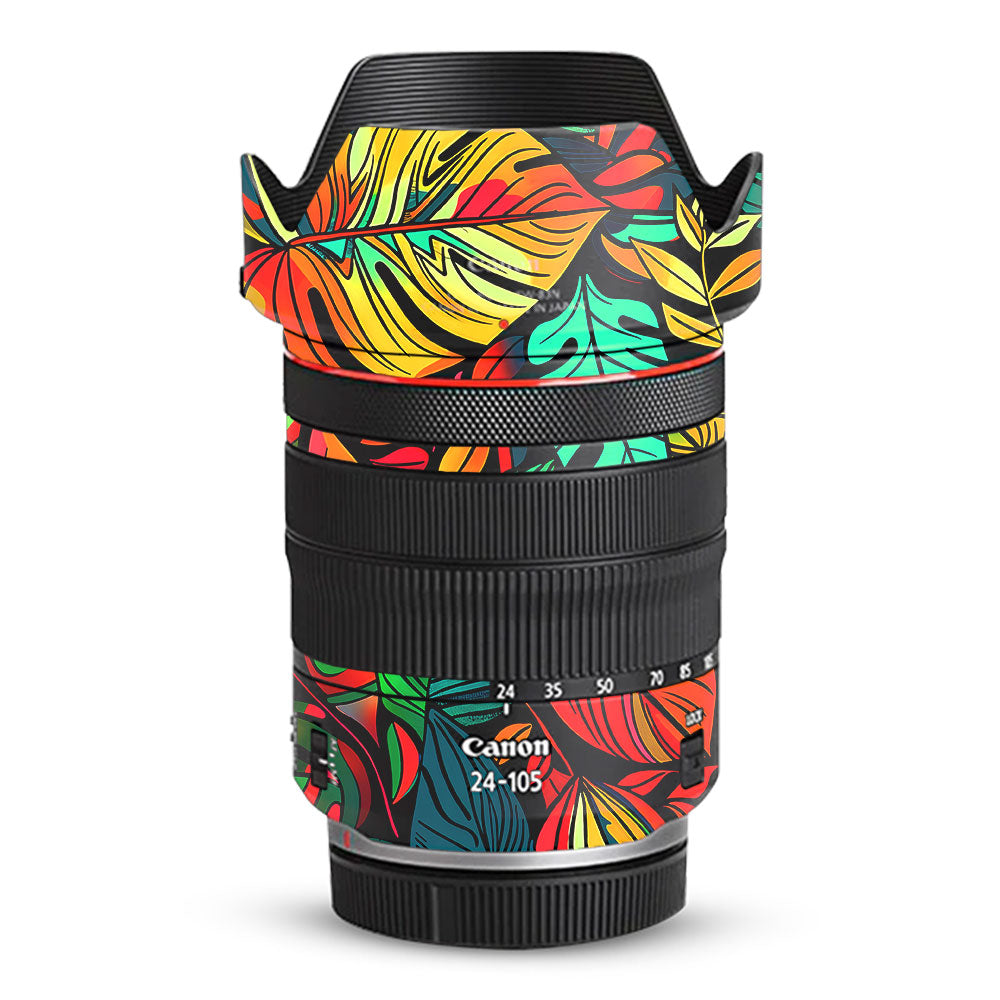 Tropical Jungle Leaves Canon RF 24–105mm f/4L IS USM Camera Lens Skin