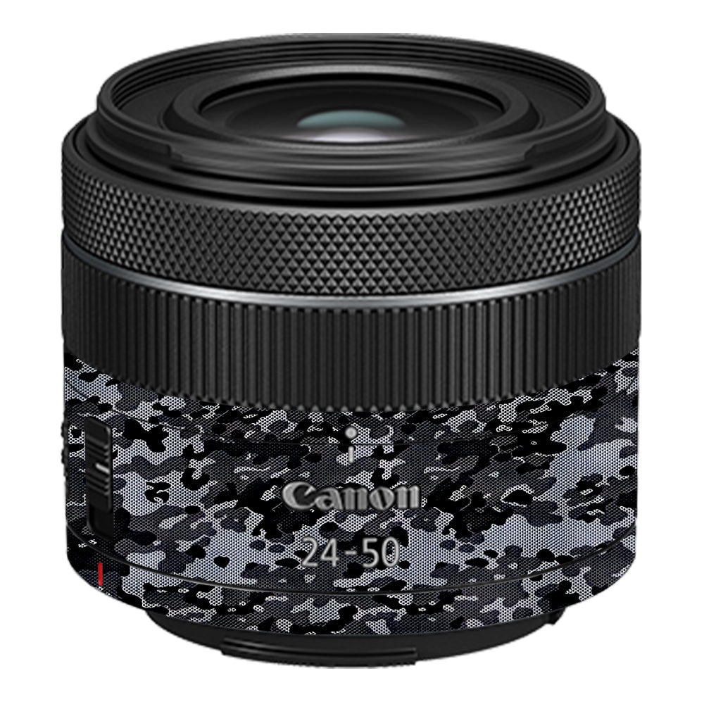 Stealth Grey Camo Canon RF 24–50mm f/4.5–6.3 IS STM Camera Lens Skin