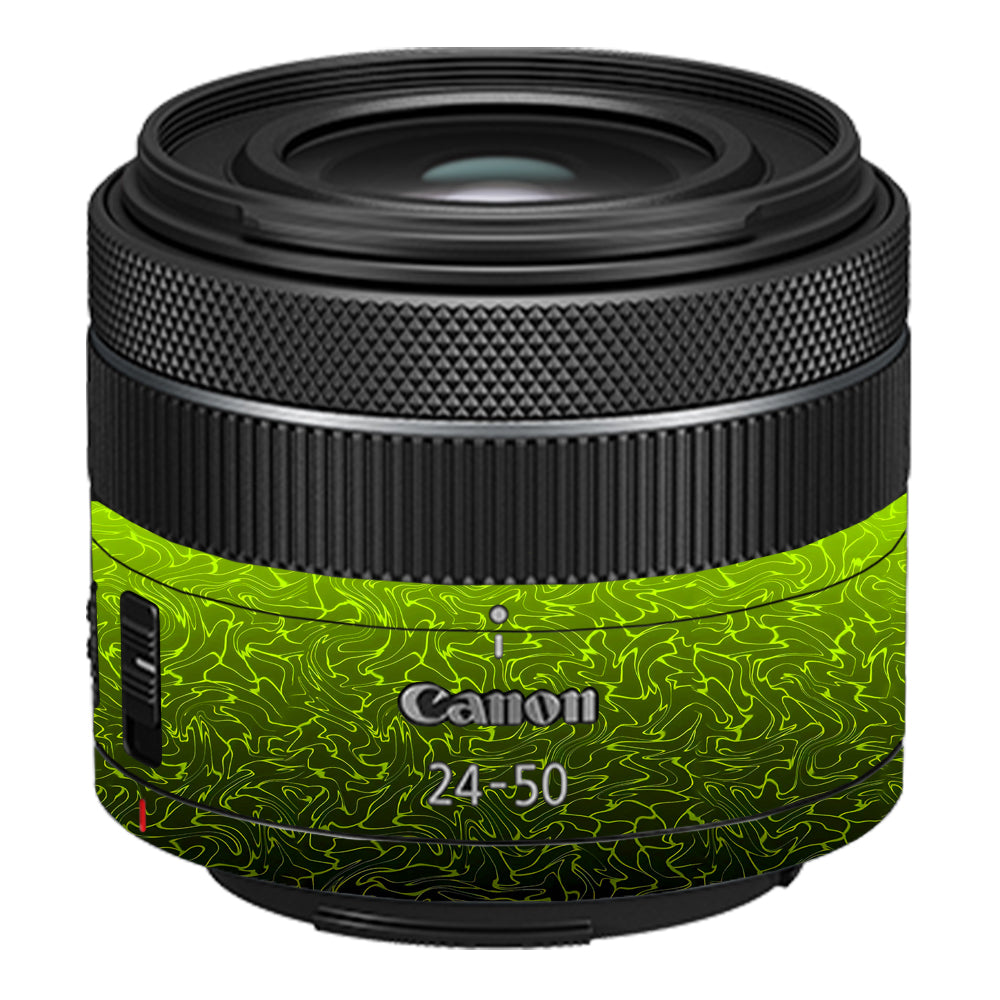 Lime Yellow to Black Gradient Canon RF 24–50mm f/4.5–6.3 IS STM Camera Lens Skin