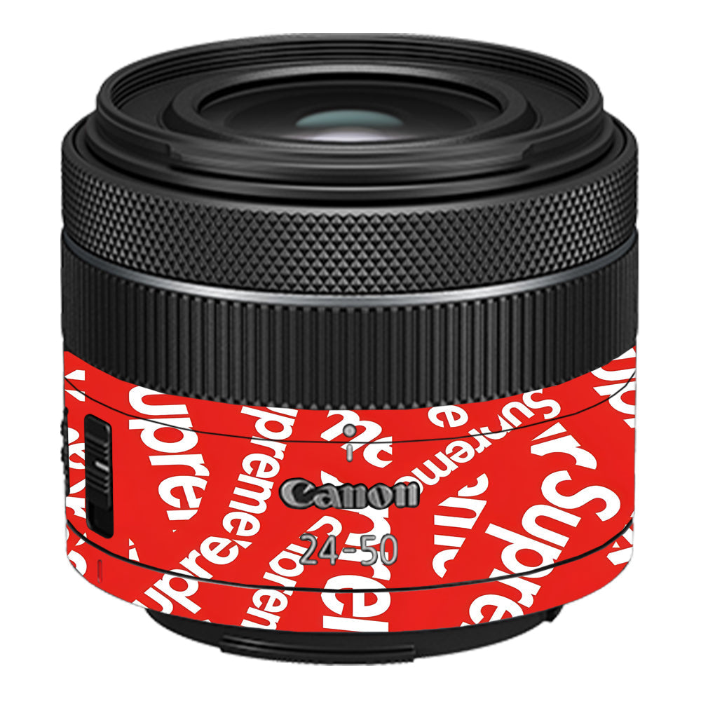 Supreme Red Canon RF 24–50mm f/4.5–6.3 IS STM Camera Lens Skin
