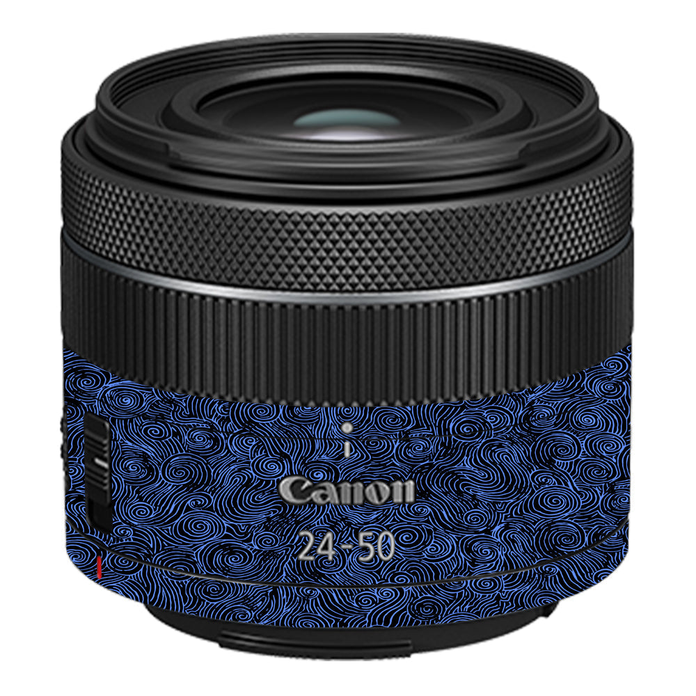 Blue Spirals Canon RF 24–50mm f/4.5–6.3 IS STM Camera Lens Skin
