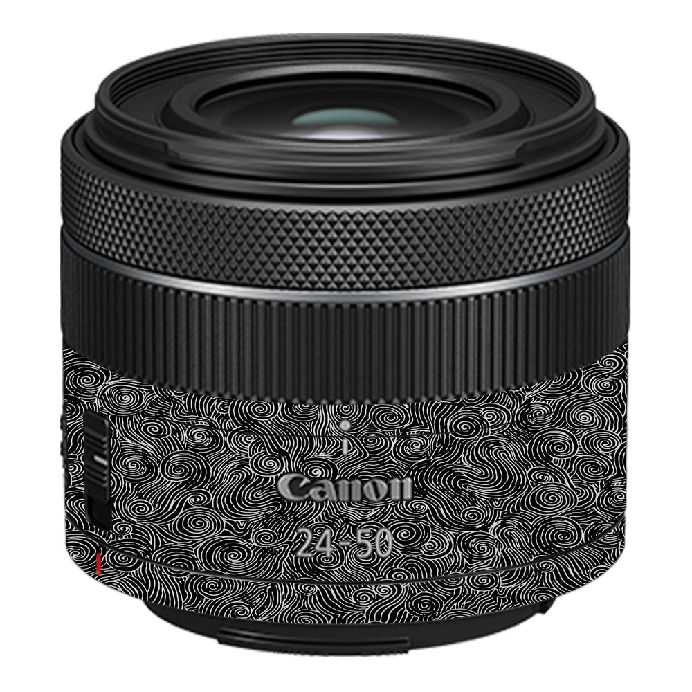 White Spirals Canon RF 24–50mm f/4.5–6.3 IS STM Camera Lens Skin
