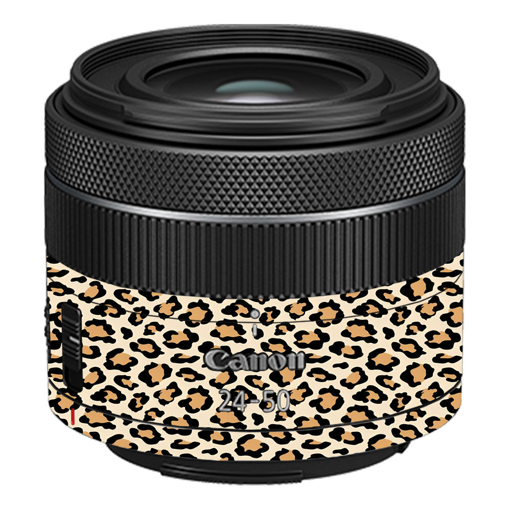Sandy Leopard Spots Canon RF 24–50mm f/4.5–6.3 IS STM Camera Lens Skin