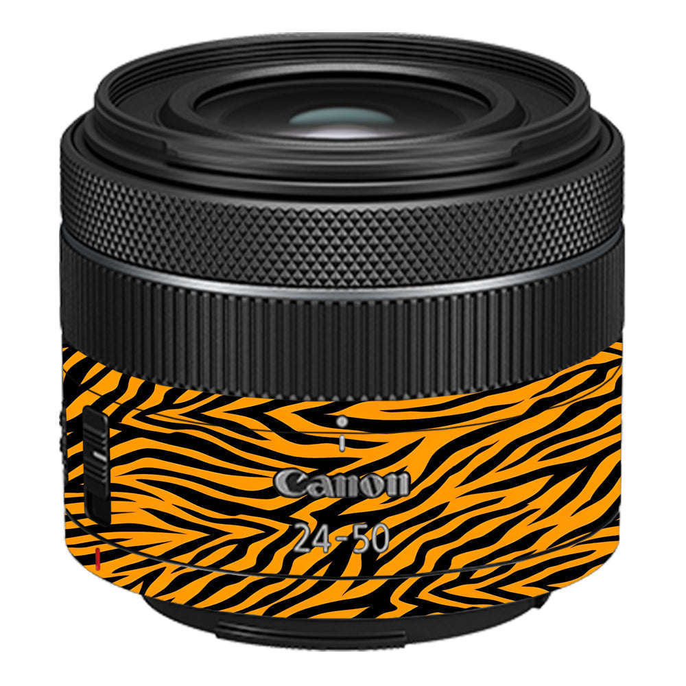 Zebra Gold Pattern Canon RF 24–50mm f/4.5–6.3 IS STM Camera Lens Skin