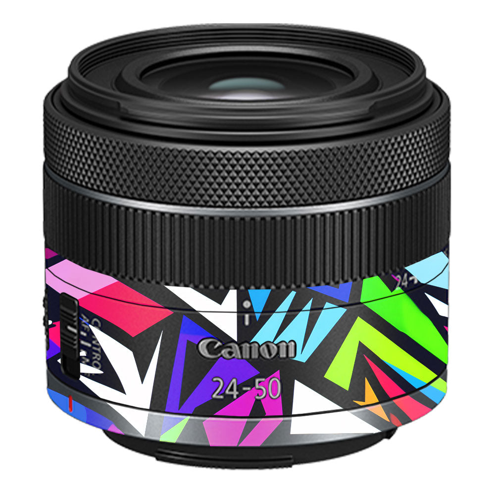 Bold Geometric Pop Canon RF 24–50mm f/4.5–6.3 IS STM Camera Lens Skin