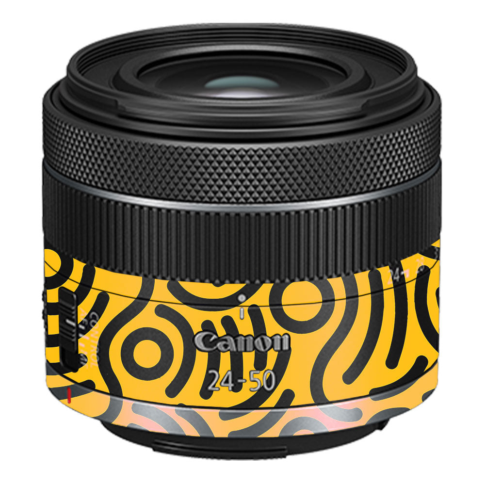 Minimal Yellow Wave Canon RF 24–50mm f/4.5–6.3 IS STM Camera Lens Skin