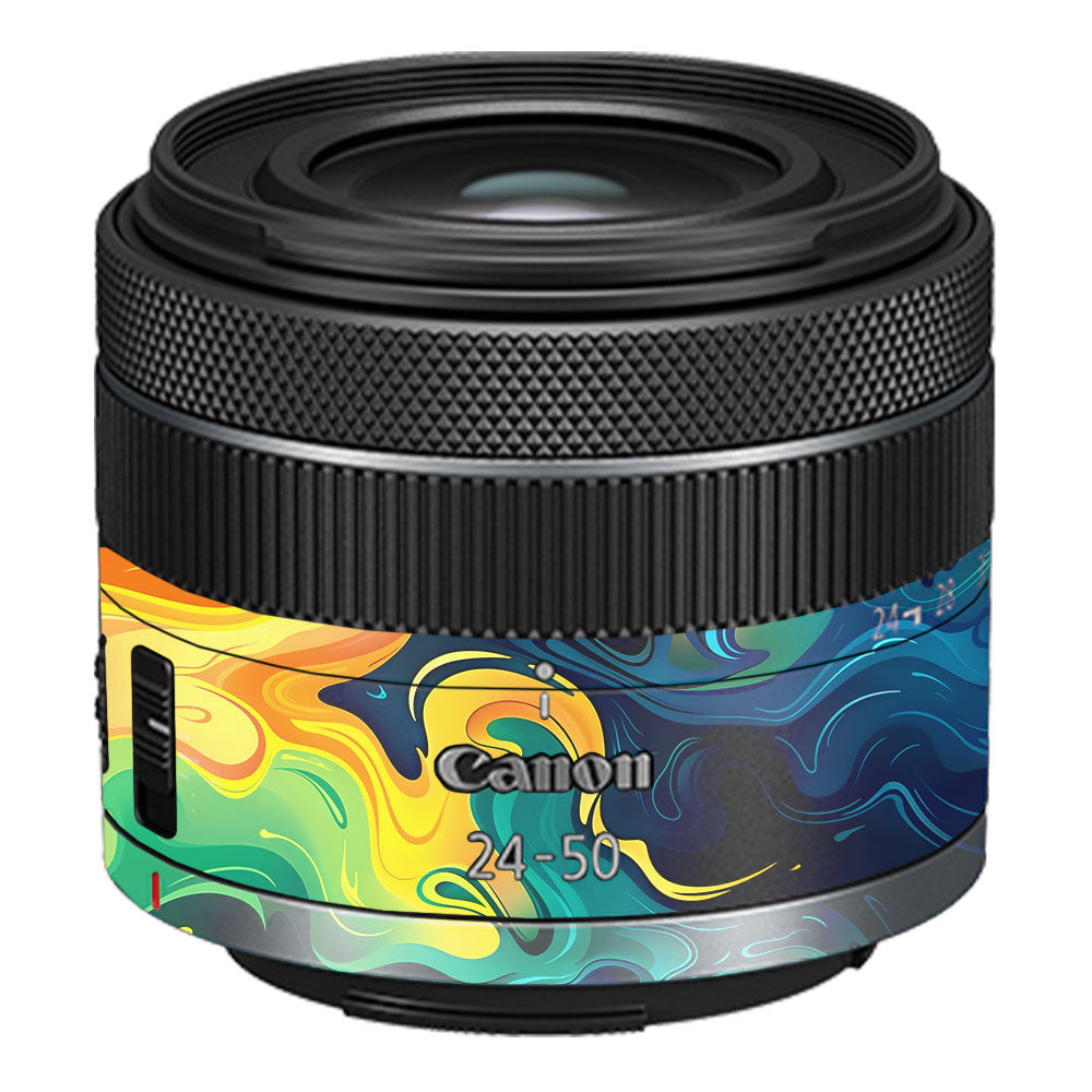 Rainbow Liquid Fusion Canon RF 24–50mm f/4.5–6.3 IS STM Camera Lens Skin