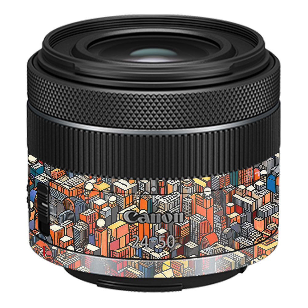 Isometric Cityscape Canon RF 24–50mm f/4.5–6.3 IS STM Camera Lens Skin