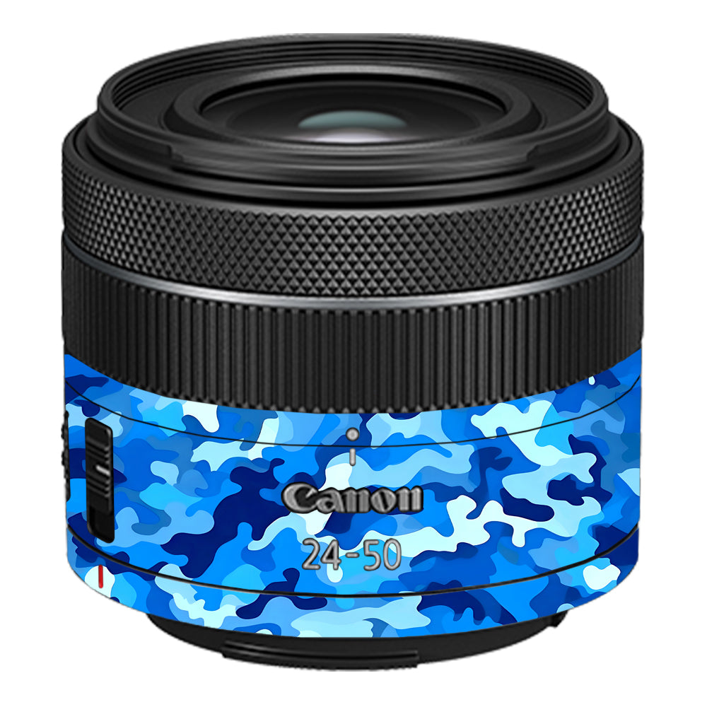 Arctic Blue Camo Pattern Canon RF 24–50mm f/4.5–6.3 IS STM Camera Lens Skin
