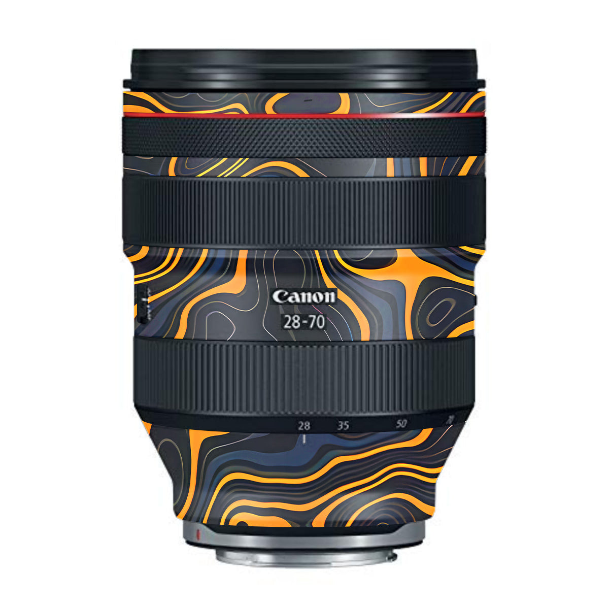 Amber Topographic Waves Canon RF 28-70mm F/2L USM Camera Lens Skin