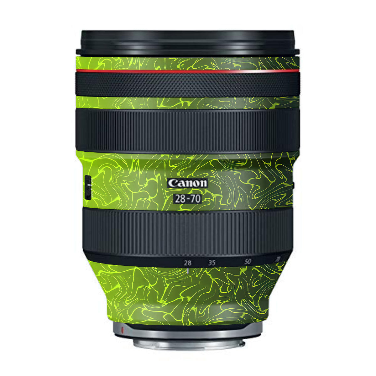 Lime Yellow to Black Gradient Canon RF 28-70mm F/2L USM Camera Lens Skin