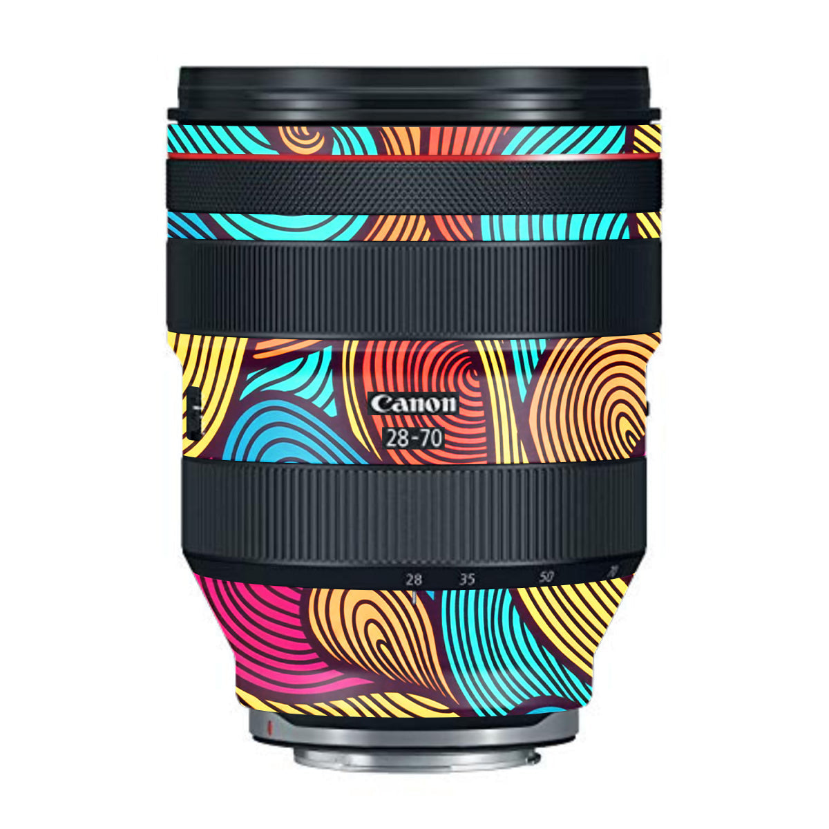 Retro Colorful Doodle Art Pattern Canon RF 28-70mm F/2L USM Camera Lens Skin