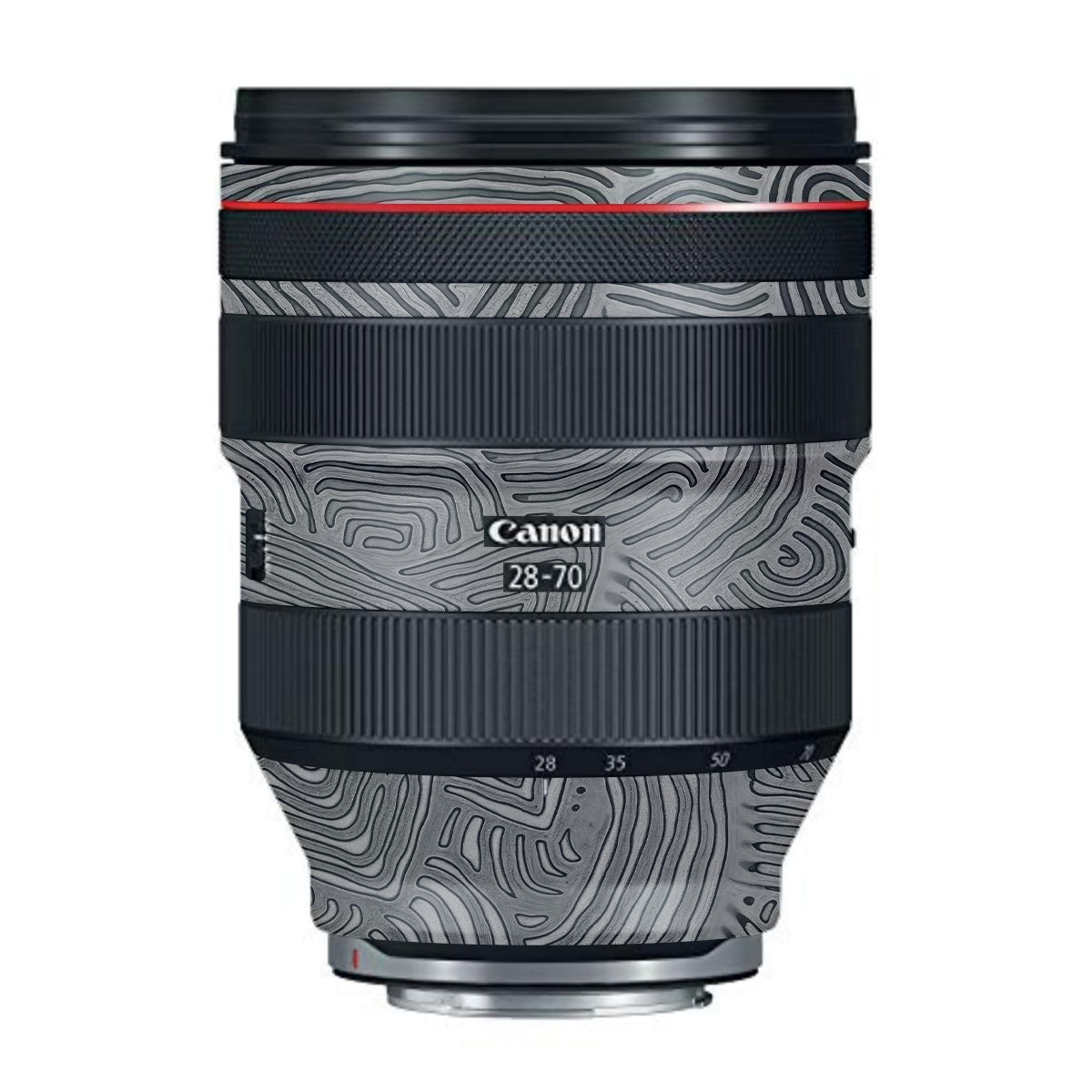 Monochrome Line Maze Canon RF 28-70mm F/2L USM Camera Lens Skin