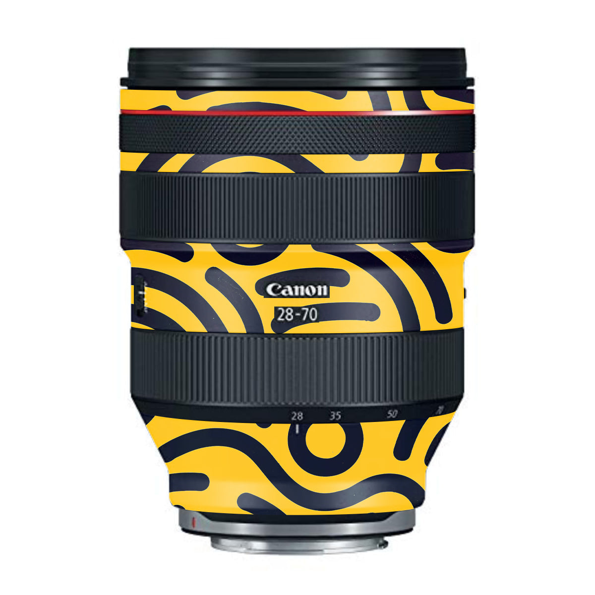 Minimal Yellow Wave Canon RF 28-70mm F/2L USM Camera Lens Skin