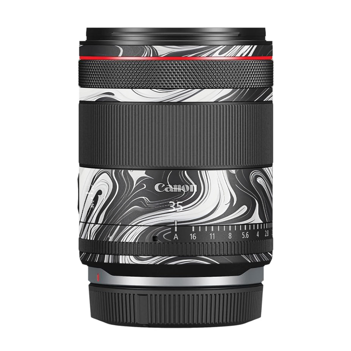 Black and White Marble Canon RF 35mm F/1.4 VCM Camera Lens Skin