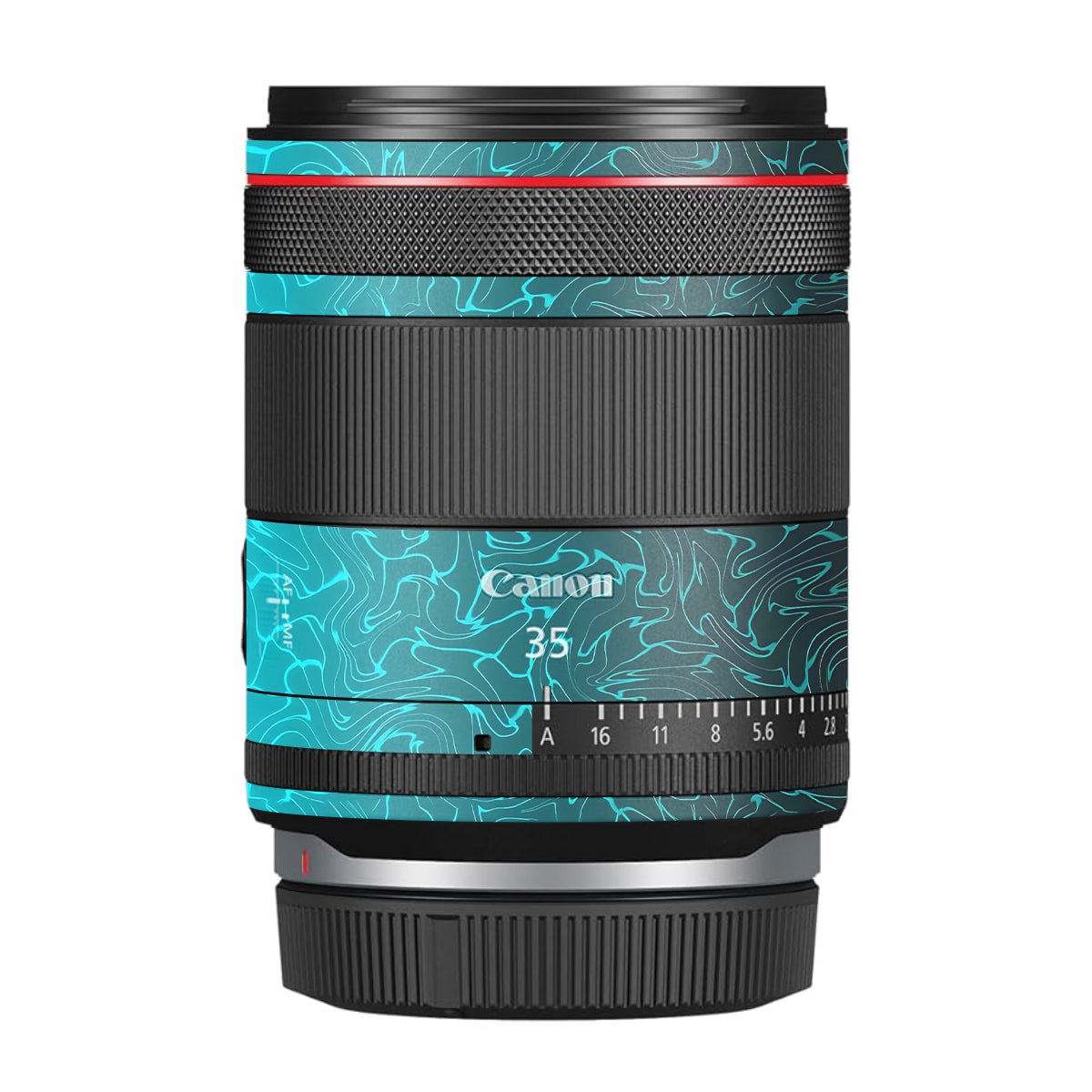 Cyan Blue to Black Gradient Canon RF 35mm F/1.4 VCM Camera Lens Skin
